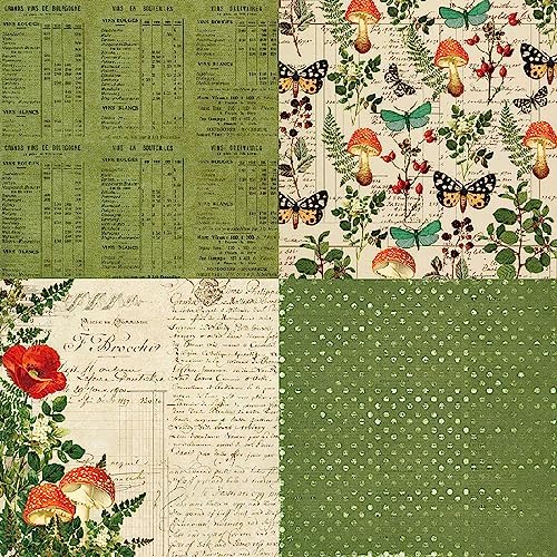 YASMEN Scrapbook Paper Pad 6x6, Vintage Patterned Cardstock Paper Pads for Card Making, Journals, Planner, DIY Envelopes, Greeting Cards, Gift Card, Decorative Art Craft -24 Sheets