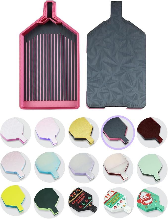 Foreveryoung Bold Bi-Tonal Diamond Art Tray with Lid, Night Berry Burst