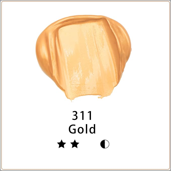 Artecho Gold Acrylic Paint 500ml / 17oz Large Bottle