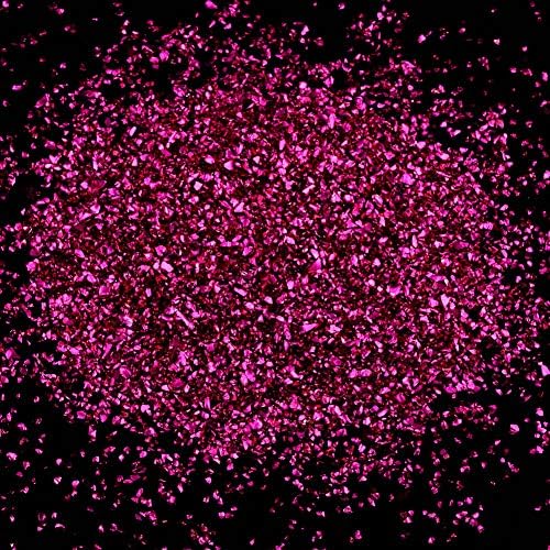 Crushed Glass Irregular Metallic Chips Sprinkles Chunky Glitter Rose Red 100g 2-4mm for Nail Arts Craft DIY Vase Filler Epoxy Resin Mold Scrapbooking Jewelry Making Decoration (Rose Red, 2-4mm)