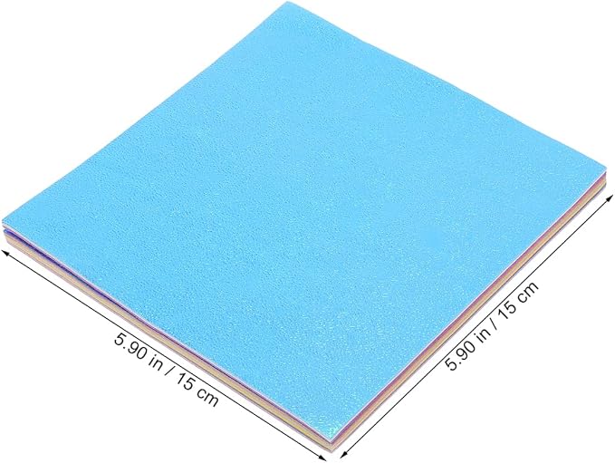 100 Sheets Iridescent Origami Paper, 6in Glitter Folding Paper