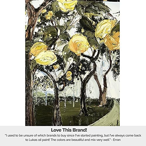 Lukas Studio Artist Oil Color Paints - High-pigment oil paint made with natural binder for artist, painting, & more! - [Blues and Violets - 200 mL]