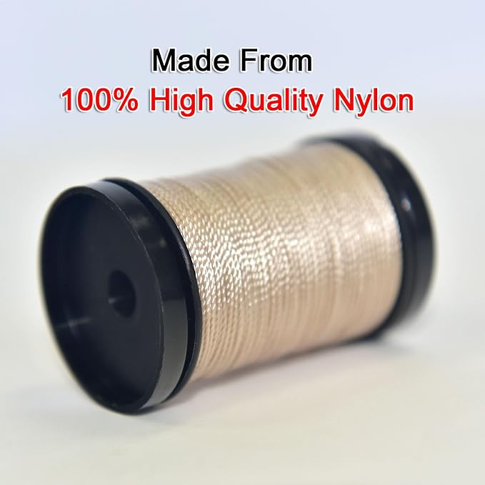 30 Yards Heavy Duty Extra Strong Upholstery Nylon Sewing Thread for Machine, Home, Hand, Craft, and Denim Leather，Color：Tawny