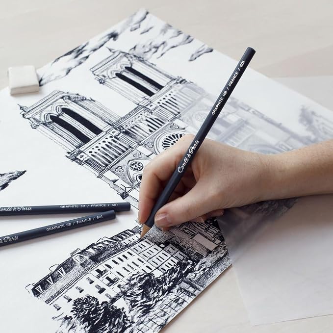 Conté à Paris Sketching and Drawing Pencil Set | Complete Creative Toolkit, Essential Materials For Drawing And Sketching, Ideal For Students And Artists