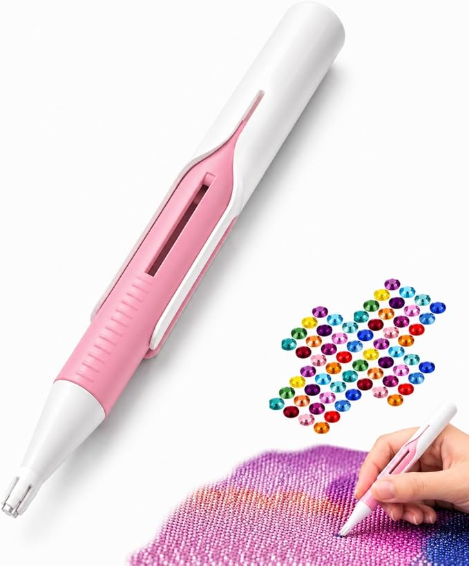 2026 New Automatic Diamond Painting Bead Dispenser (Pink)