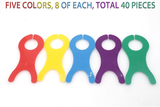Joyangy 40-Pack Large Yarn Bobbins 5-Color Thread Spool Holder