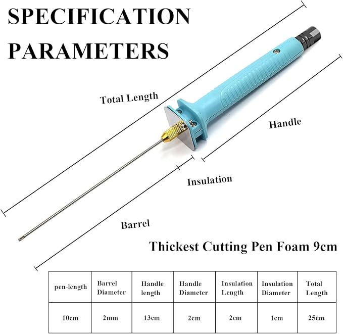 Foam Cutter Electric Hot Wire Foam Cutter Kit Foam Cutting Pen Set 30W 10cm Styrofoam Cutting Pen With Power Adaptor Electric Cutting Machine Pen Tools Kit For Art Making Foam Carving