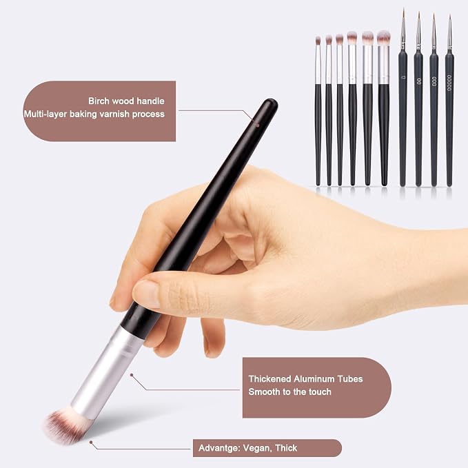 Yoseng Drybrush Set with Miniature Paint Brushes-10 Pc Premium Art Paintbrush Set for Tabletop & Wargames Miniatures,Citadel,Figurine, 40k,Ideal for Detailing - 10 Different Size