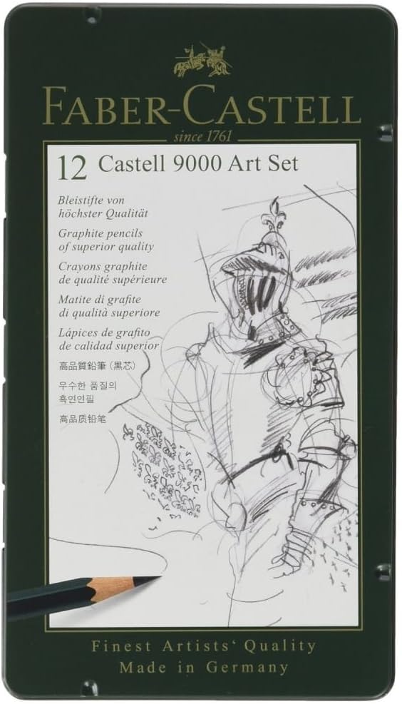 Faber-Castell 9000 Graphite Sketch Pencil Sets Art 8B - 2H set of 12