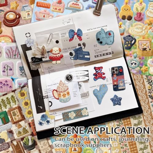 Japanese Embroidered Sticker Book Animal and Plant Theme