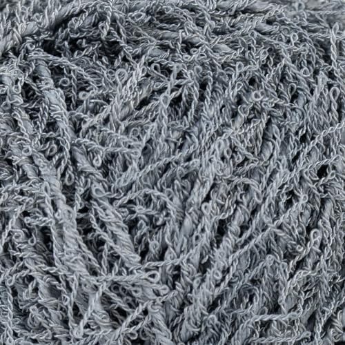 Makromecity Bubble Scrubby Yarn - 100% Premium Polyester Yarn for Crocheting and Knitting - 3.5 Oz (100g), 98 Yds (90m) - Ideal for Dishcloths, Crafting & Bath Washcloths (Grey, 1 Skein)