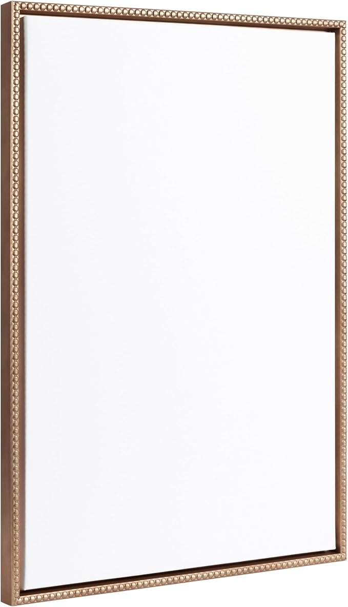 Kate and Laurel Sylvie Beaded Blank Vintage Framed Canvas Wall Art, 23x33 Gold, Modern Empty Canvas for Paint-Your-Own Art, Premium Canvas Already Framed