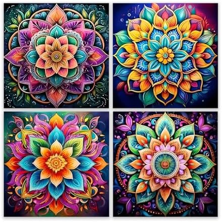 EIBEILI Mandala Paint by Numbers Kit for Adults,DIY Wall Decor