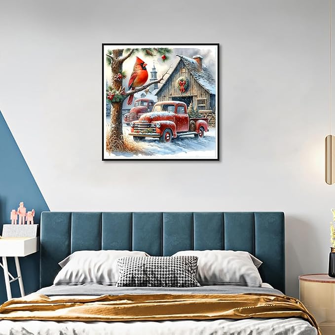 ijbnhd Christmas Diamond Art Kit for Adults Christmas Truck 14x14in