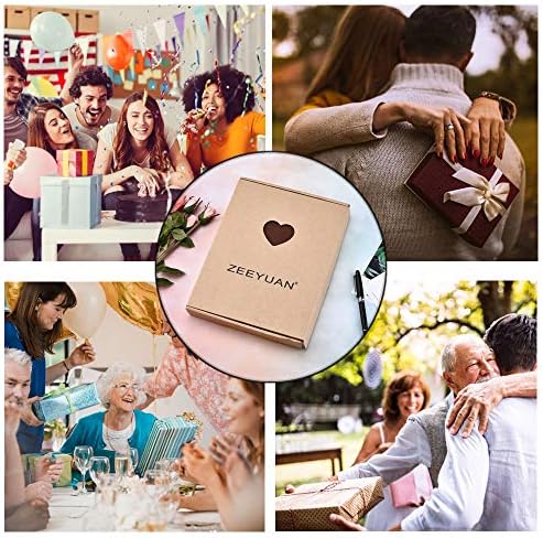 ZEEYUAN Scrapbook Album Leather Photo Album Memories DIY Scrap Book 10.8"x8.6" Large Family Photo Book Refillable 60 Pages for Anniversary Valentines Birthday Gifts Rose Brown