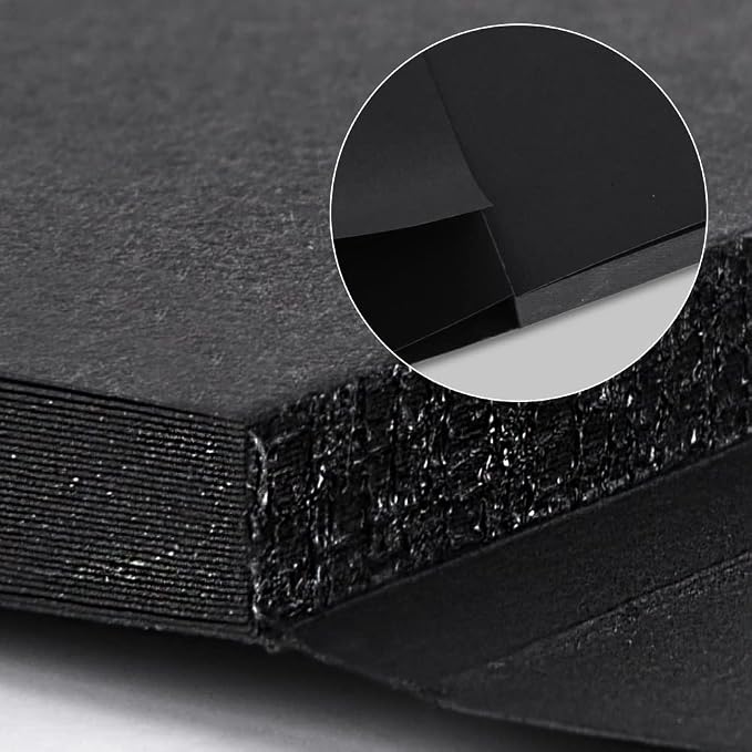 4.9x4.9 Inches Black Paper Sketchbook,30Sheets Tearable Small Sketchbook