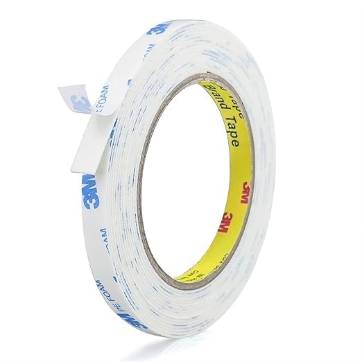 3M Double Sided Tape 0.39in x 16.5ft, Mounting Tape Heavy Duty, Picture Hanging Strips, Strong Adhesive PE Foam Tape