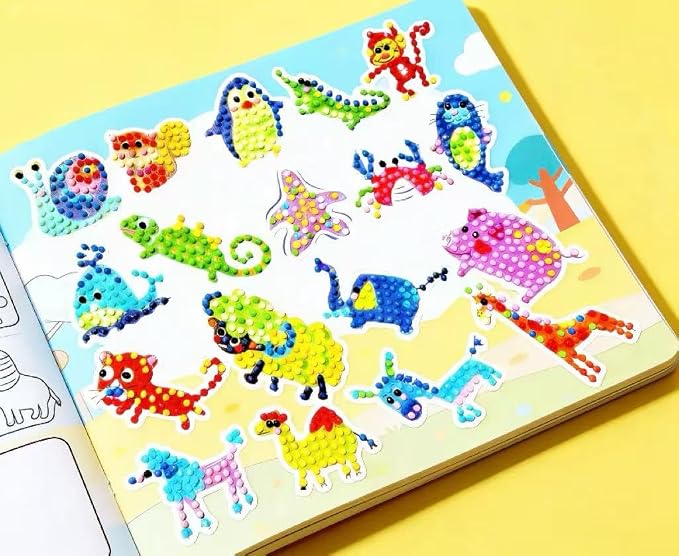 FONYANE Diamond Art Kits for Kids & Girls & Boys,Animal Stickers Jewelry Kits,Craft Kit for Kids Ages 4,5,6,7,8,9,10, Arts and Crafts Activity,Gem Art Kits Best Gifts for Grils Boy Birthday Party Toy