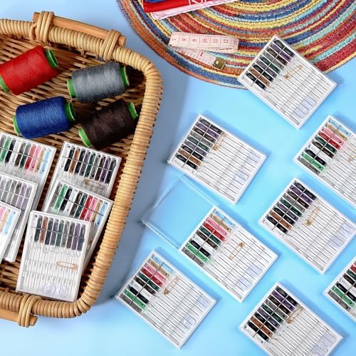 MTLEE 28 Boxes 280 Pieces Quick Fix Sewing Kit, Easy Pre Threaded Needle