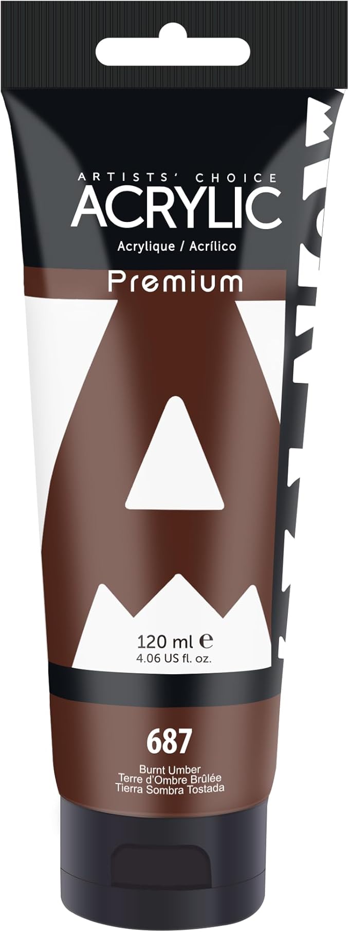 AUREUO Burnt Umber Acrylic Paint, 4 Fl Oz / 120ml Single Tube, Rich Pigment Art Craft Paints for Canvas, Rocks, Wood, Ceramic, Fabric - Art Supplies for Beginners, Professionals, Artists