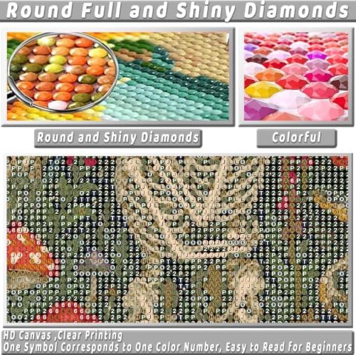 KICHANG Skull Diamond Art Kits for Adult Diamond Painting Kit for Beginner