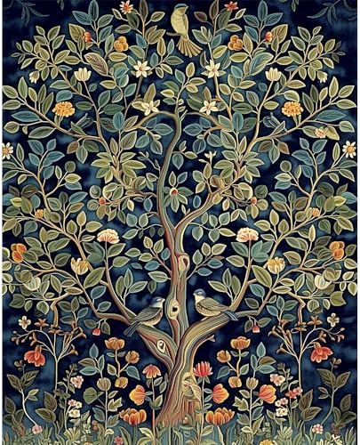 Natuyalo Paint by Numbers Kit for Adults, Paint by Numbers for Beginner Tree, Paint by Number for Adults, Plant DIY Paint by Number for Gift Home Wall Decor 16x20 Inch