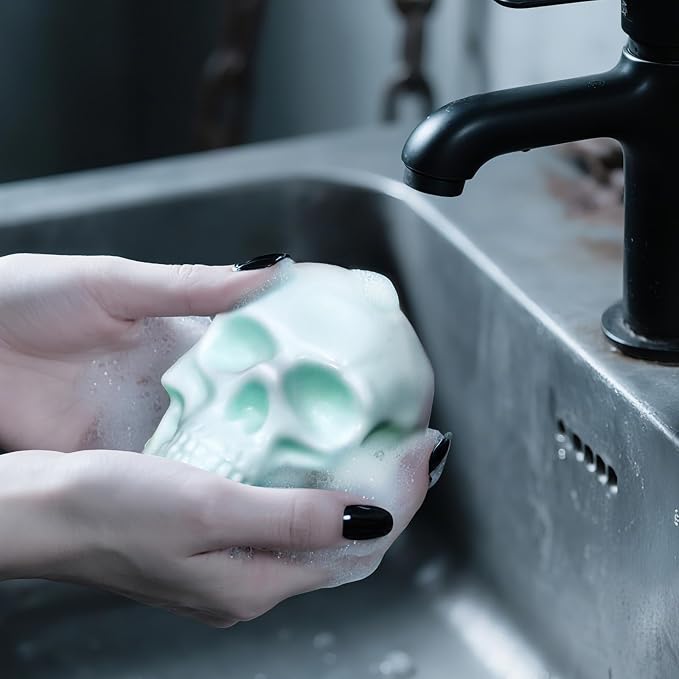 Resin Skull Molds, Set of 7 Sizes Halloween Skull Casting Molds | Flexible Durable Silicone Skull Head Molds for Epoxy Resin Casting, Candle Soap Making, DIY Home Decor Party Creative Gift