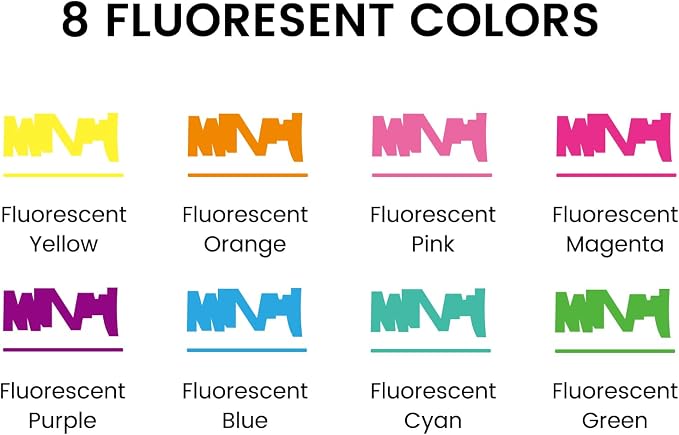 Artecho Acrylic Paint Markers 8 Fluorescent Colors