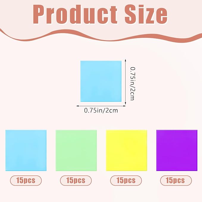FEBSNOW 60Pcs Painting Glue Clay DIY Diamond Embroidery Wax Tool Set | Diamond Art Wax Pads, Mixed Color, Wax Refills for Crafters, Diamond Art Painting Accessories and Tools