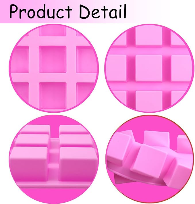 Wax Melts Molds Silicone,Square Candle Mold Silicone Molds for Wax Melts
