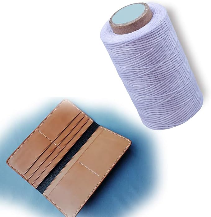 284Yards Waxed Thread for Leather, 0.8mm Waxed Linen Thread, Wax String | Waxed Thread for Bookbinding, Upholstery Thread Heavy Duty, Wax String for Leather Craft DIY/Bookbinding/Shoe Repairing