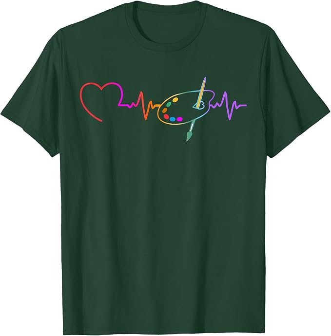 Funny Paint Palette Brush Artist Painter Art Teacher Men Kid T-Shirt