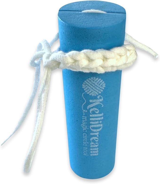 KelliDream Original Magic Circle Crochet Tool w Right & Left-Handed Step by Step Online English Instructions & Videos, Learn How to Make a Magic Circle Stitch w All Yarn Sizes (Blue)