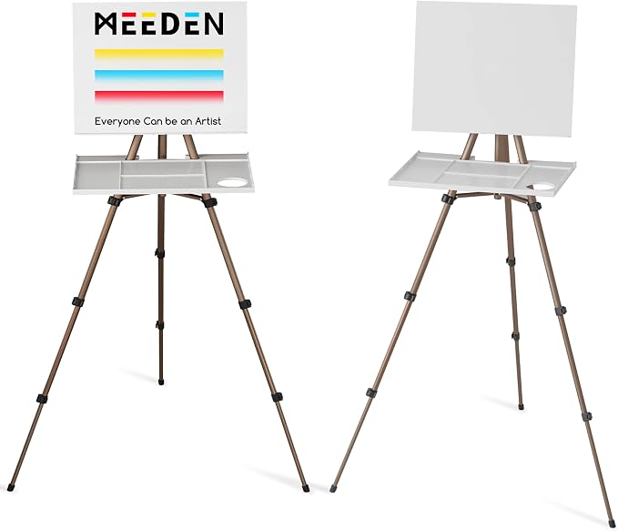 MEEDEN Plein Air Easel for Painting: Adjustable Travel Watercolor Tripod | Collapsible Portable Easel Stand for Artists Adults