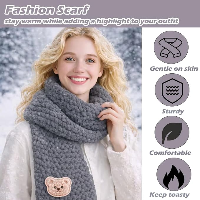 Novelchet Knitting Loom Kit for Scarf, Easy Knitting Set with Instructions