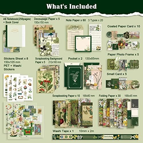 Scrapbook Supplies Kit, Vintage Junk journaling Supplies, Scrapbooking Kit