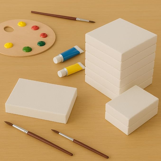 LWR CRAFTS Mini Stretched Canvas 2" X 3" Pack of 12