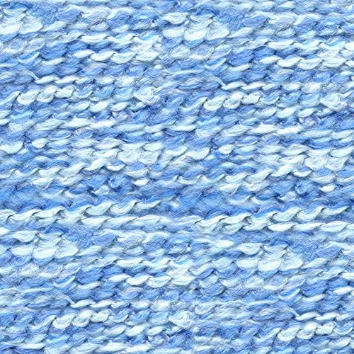 Lion Brand Yarn, Homespun Bulky Crochet Yarn, Delft, Blue, 3 Pack