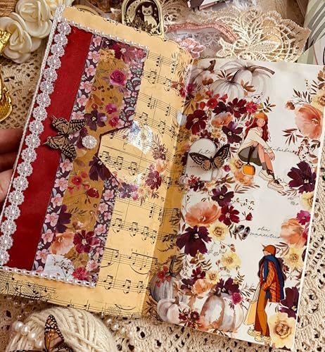 WT Autumn Rose Wide PET Tape, Single Roll, Original Designs, Floral Decorative Tape, Transparent Craft Tape for Bujo Planner & DIY Supplies, Watercolor Flowers