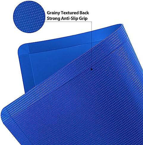 WK Flexible Plastic Cutting Boards Mats with Lip, Foldable Cutting Board for Kitchen Set of 3, Cutting Board for Meat, Nonslip Cutting Mats, BPA Free, Dishwasher Safe, Multi Colors