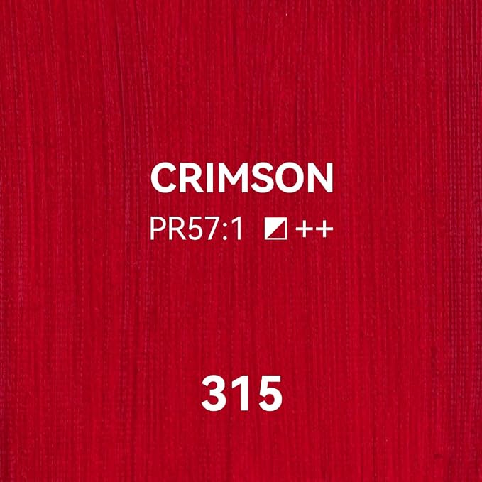 PHOENIX Crimsion Red Oil Paint - Studio Oil Paint Single Large Tube - 170ml / 5.75 Fl oz. Crimsion 315
