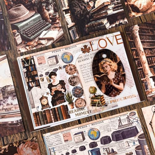 Scrapbook Supplies Kit, Cottagecore Aesthetic Junk Journal Scrapbook Kit
