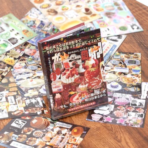 Uideyvi Japanese Comic Style Sticker Scrapbooking Supplies for Junk Journal, 45 Sheets Stickers TZ013008