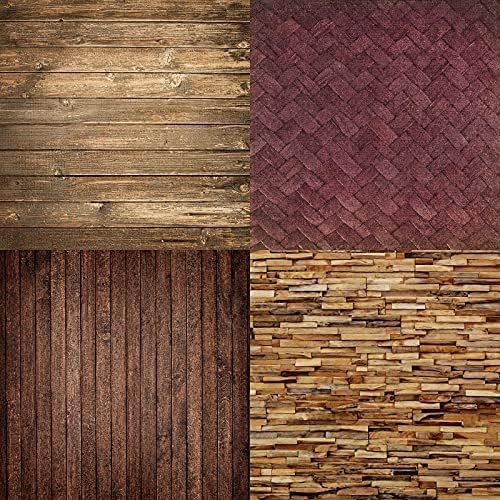 Scrapbook Paper Pad 6x6 Wood Background Designs, Single-Sided Decoupage Sheets, Colorful Cardstock for Scrapbooking, DIY Backgrounds, Cardmaking, Junk Journal Craft Supplies - 24 Pcs