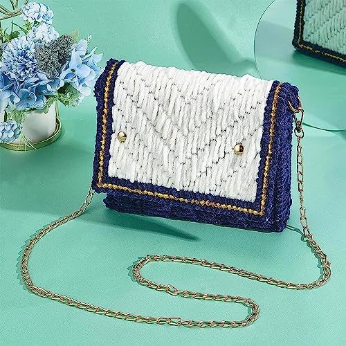 Allazone 39 PCS Clear Plastic Mesh Canvas Sheets for Embroidery, Plastic Canvas Plastic Mesh Sheets with 2 Color Acrylic Yarn for DIY Sewing Bag