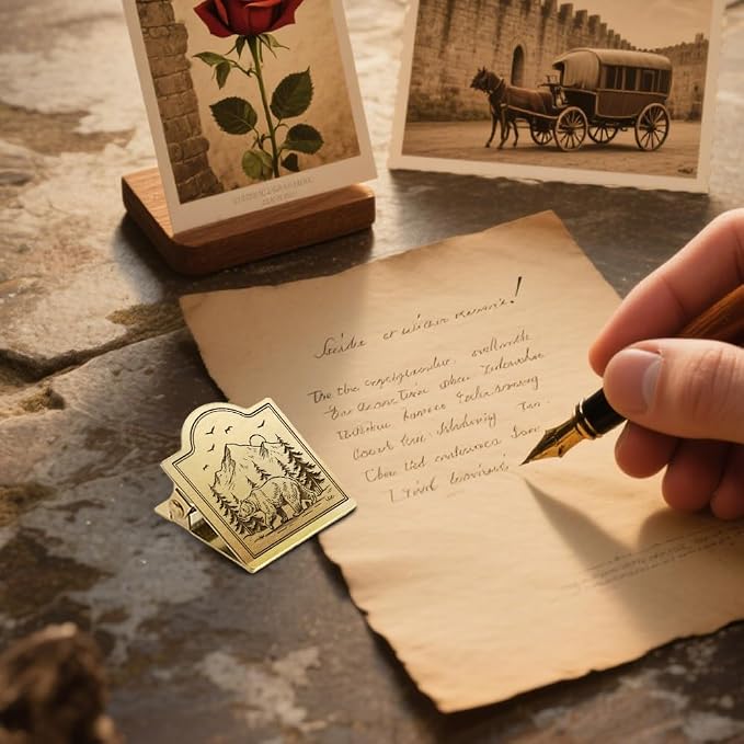 ANATTASOUL Forest Bear Travel Journal Clip for DIY Use