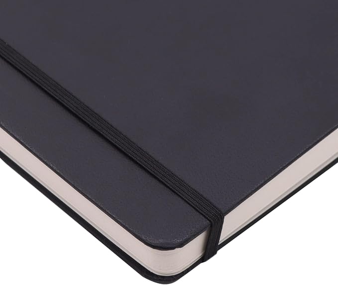 Amazon Basics Art Sketch Book for Drawing and Painting, Thick Paper, 5.25" x 8.25", 72 Sheets, Black