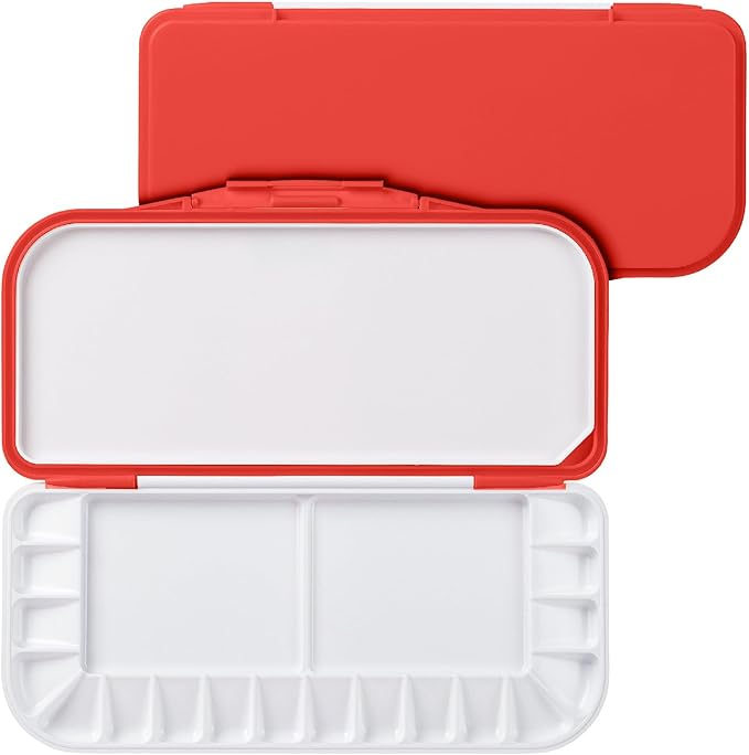 Mr. Pen- Airtight Watercolor Palette with Lid, 18 Wells & 2 Mixing Areas | Lightweight Sealing Paint Palette for Travel, Painting, Watercolor Mixing, Art Class and Studio Use