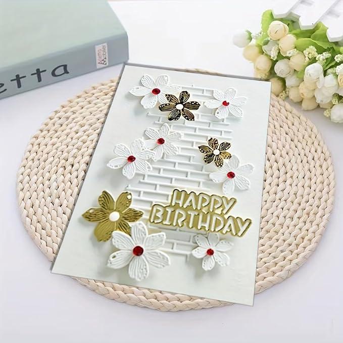 Lapoo Flowers Cutting Die for Scrapbooking - Durable Metal Cutting Die for DIY Scrapbook Photo Album Decorative Paper Card, Metal Card Making Supplies (Photo Frame 4.5 x 3.4 in)