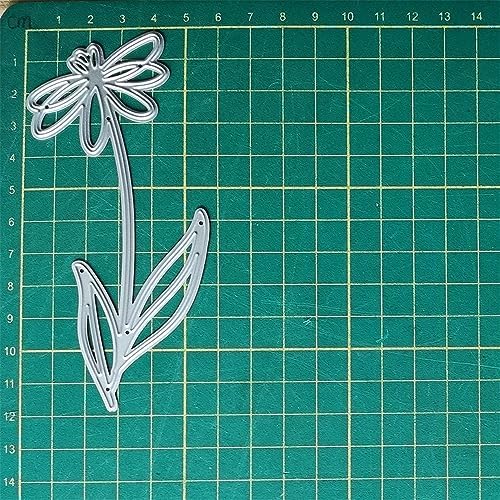 Scrapbooking Die-Cuts for Card Making, Christmas Metal Cutting Dies, Paper Craft Punch Template, Background Embossing Stencils, DIY Album Décor (Flower-5.5x11.7cm)